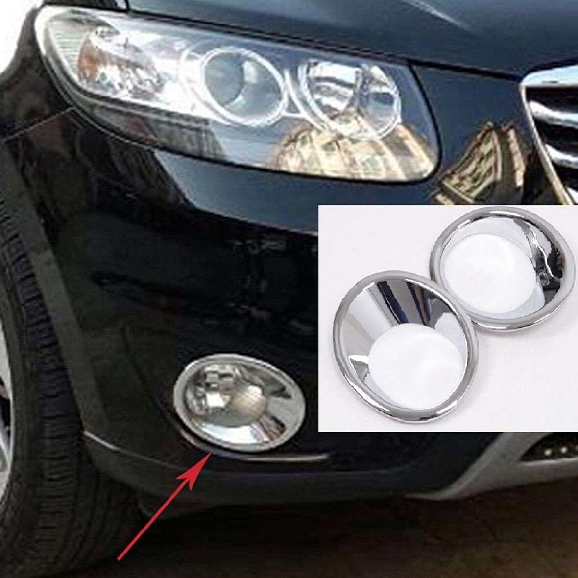 Hyundai Santa Fe 2006 2009 Sis Lambası Kaplama Krom