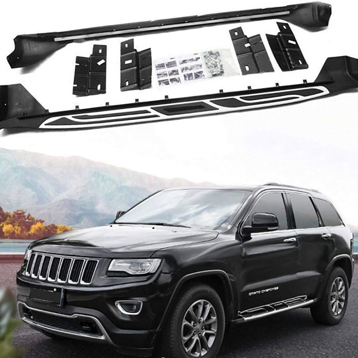 Jeep Grand Uyumlu Cherokee 2012 2019 Yan Basamak Square Style Parça