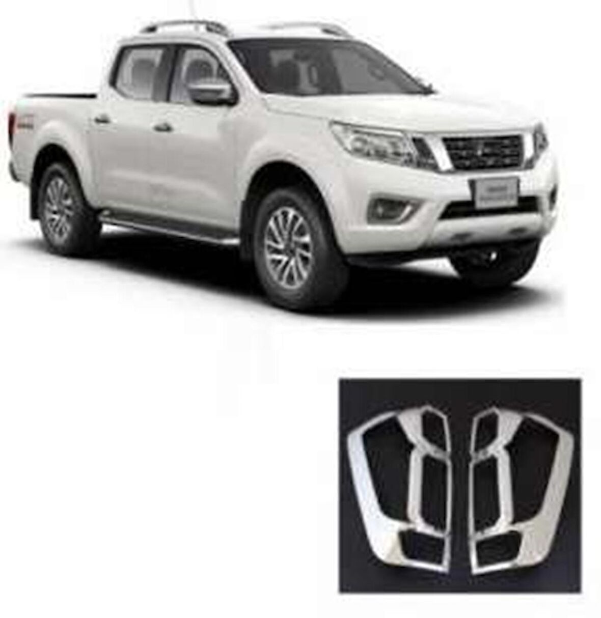 Nissan Navara 2016 Sonrası Arka Stop Kaplama ABS Krom