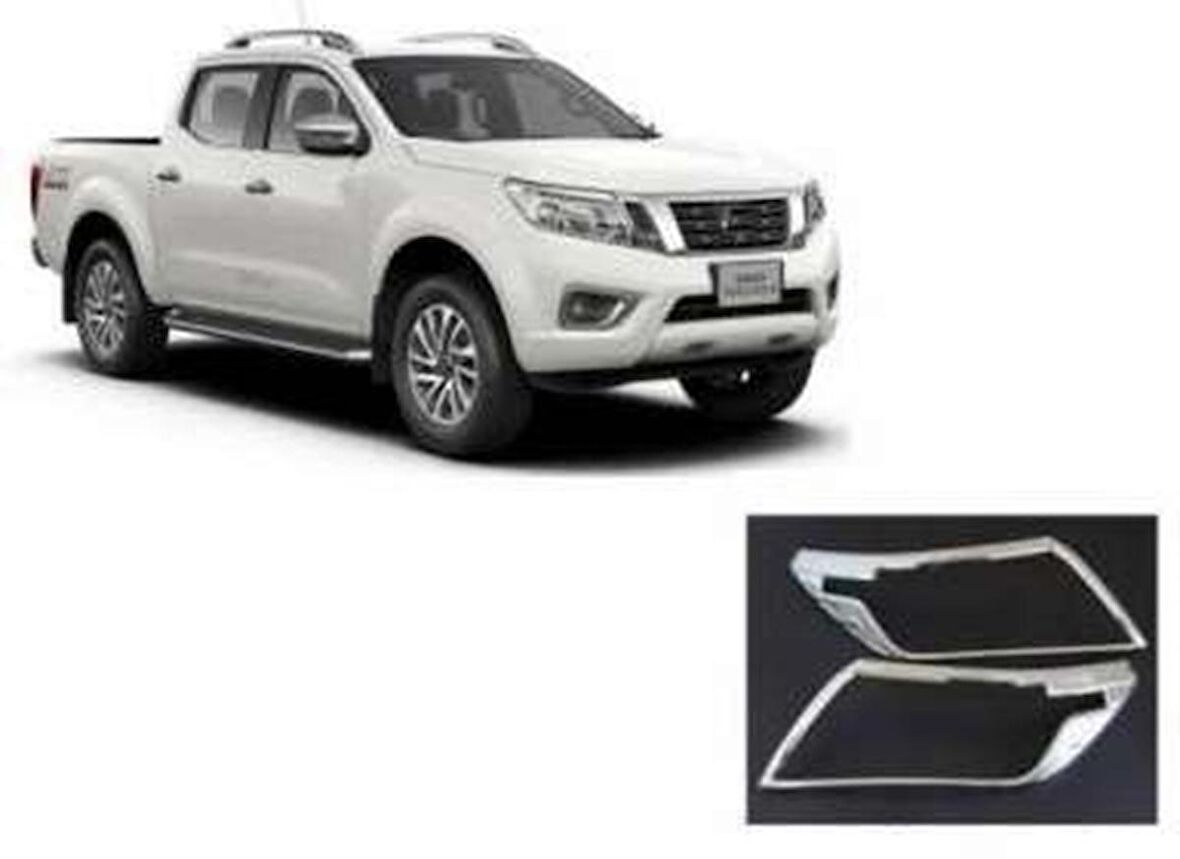 Nissan Navara 2016 Sonrası Ön Far Kaplama ABS Krom
