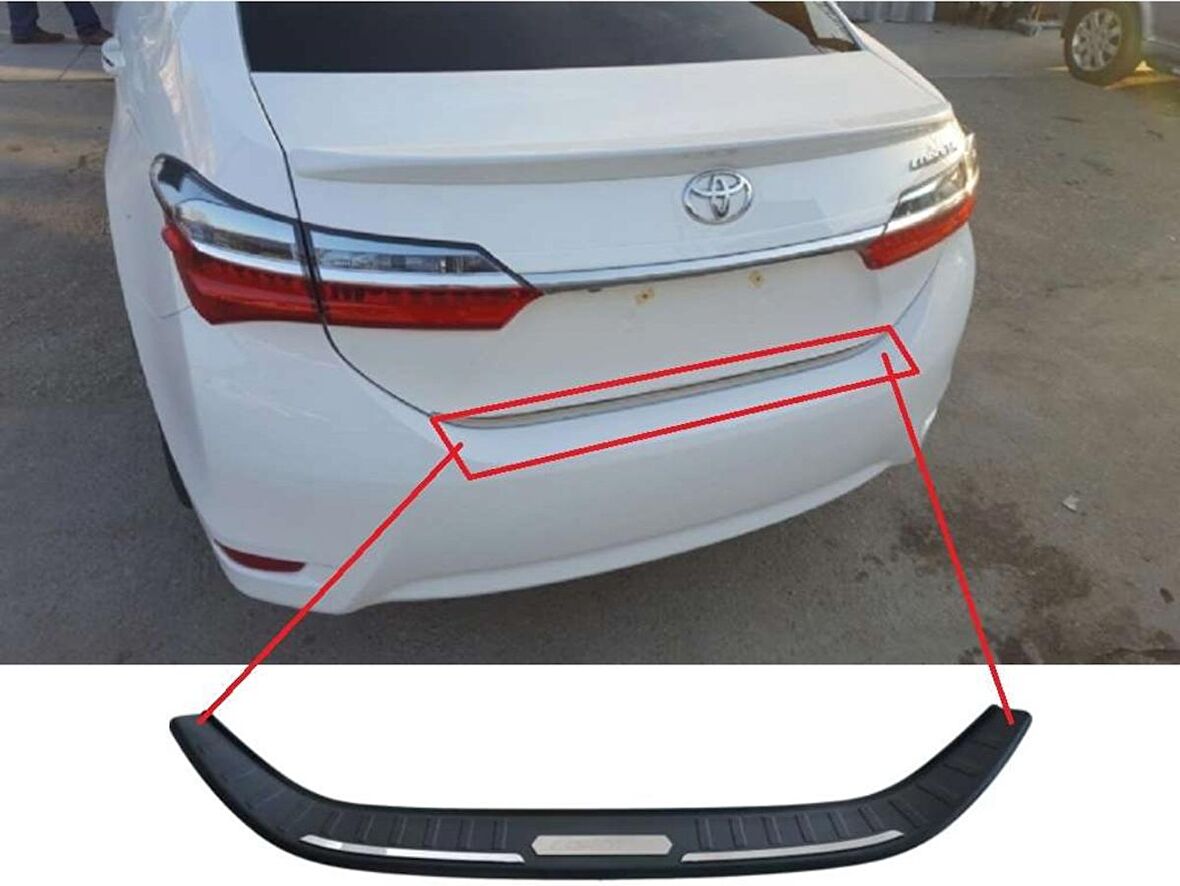 Toyota Corolla 2014 2018 Arka Tampon Eşik Koruma