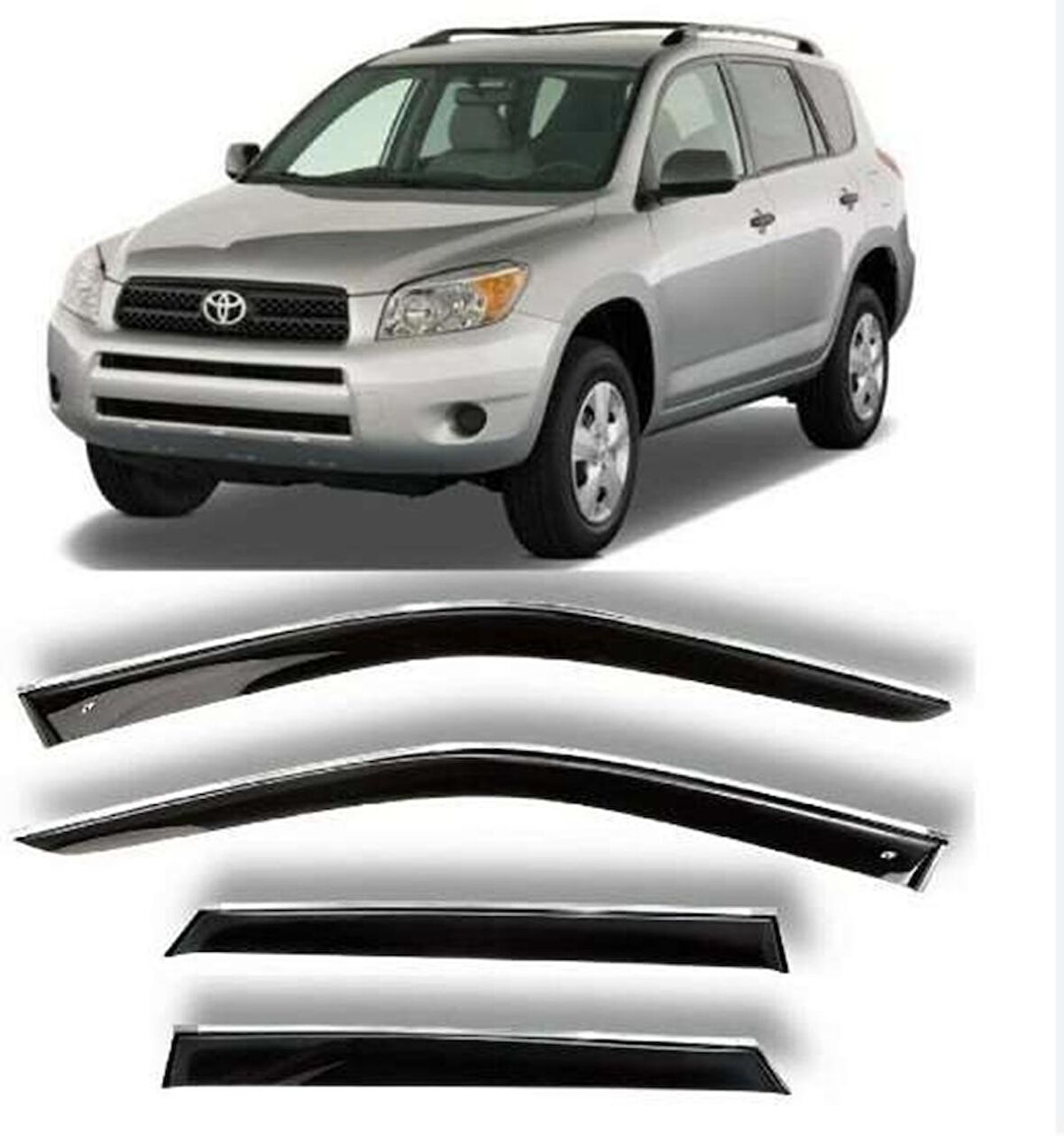 Toyota Rav 4 2006 2012 Kromlu Cam Rüzgarlığı
