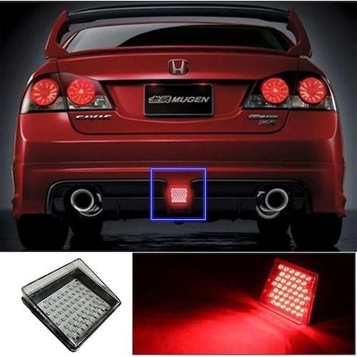 Honda Civic Mugen Rr Uyumlu F1 Led Arka Çakar Lamba