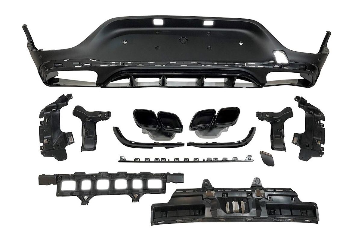 X253 GLC 2016-2019 COUPE UYUMLU GLC 63 DİFÜZÖR VE EGZOZ SETİ