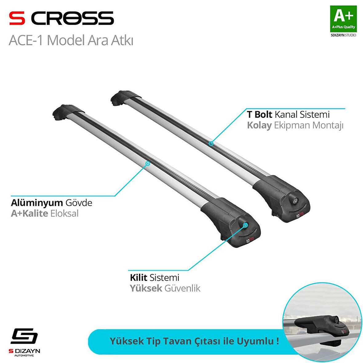 Citroen C5 Aircross 2018 Üzeri ACE-1 Model Gri Ara Atkı A+ Kalite