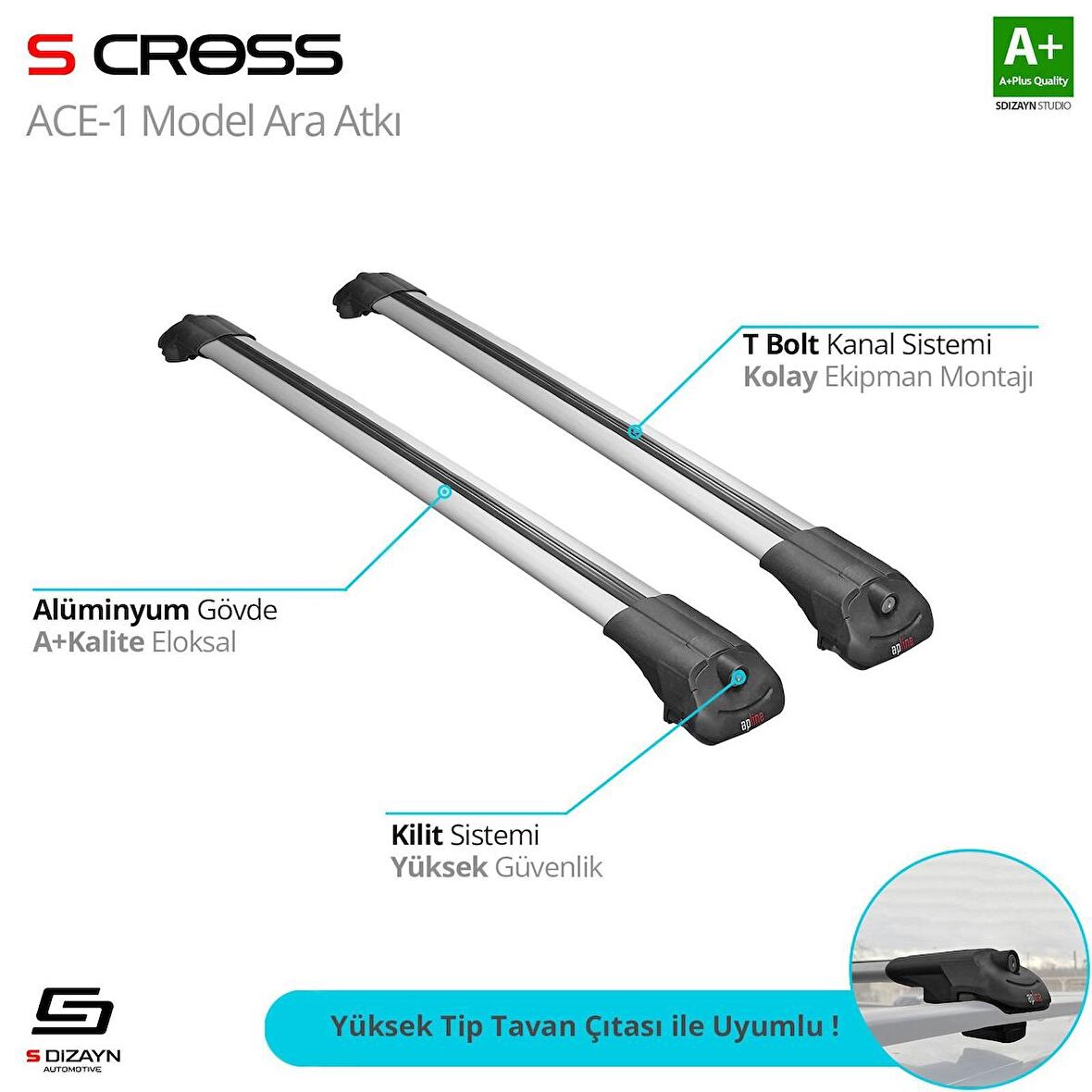 Mazda 6 (GJ1/GL) 2013 Üzeri ACE-1 Model Gri Ara Atkı A+ Kalite