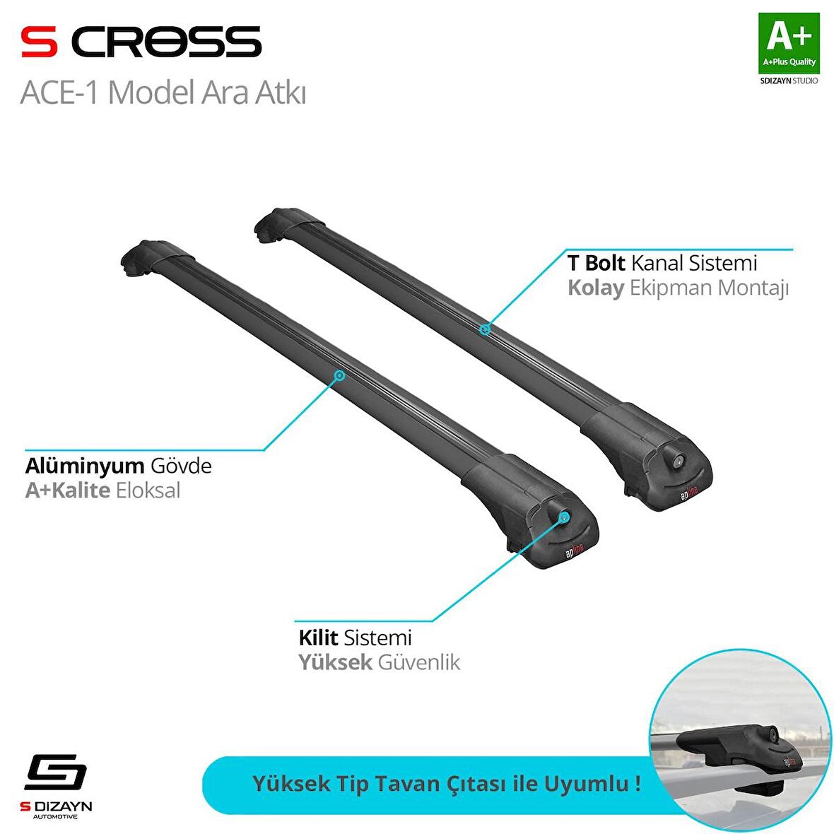 Great Wall Cannon 2019 Üzeri ACE-1 Model Siyah Ara Atkı A+ Kalite