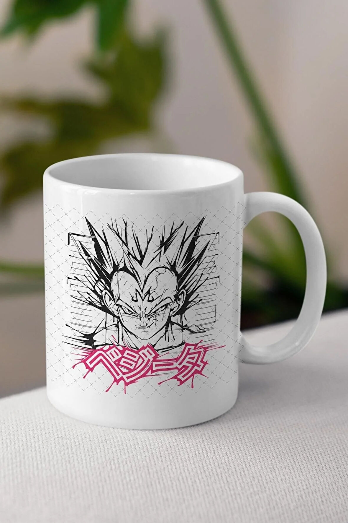 Dragon Ball Z Vegeta Anime Baskılı Beyaz Kupa Bardak