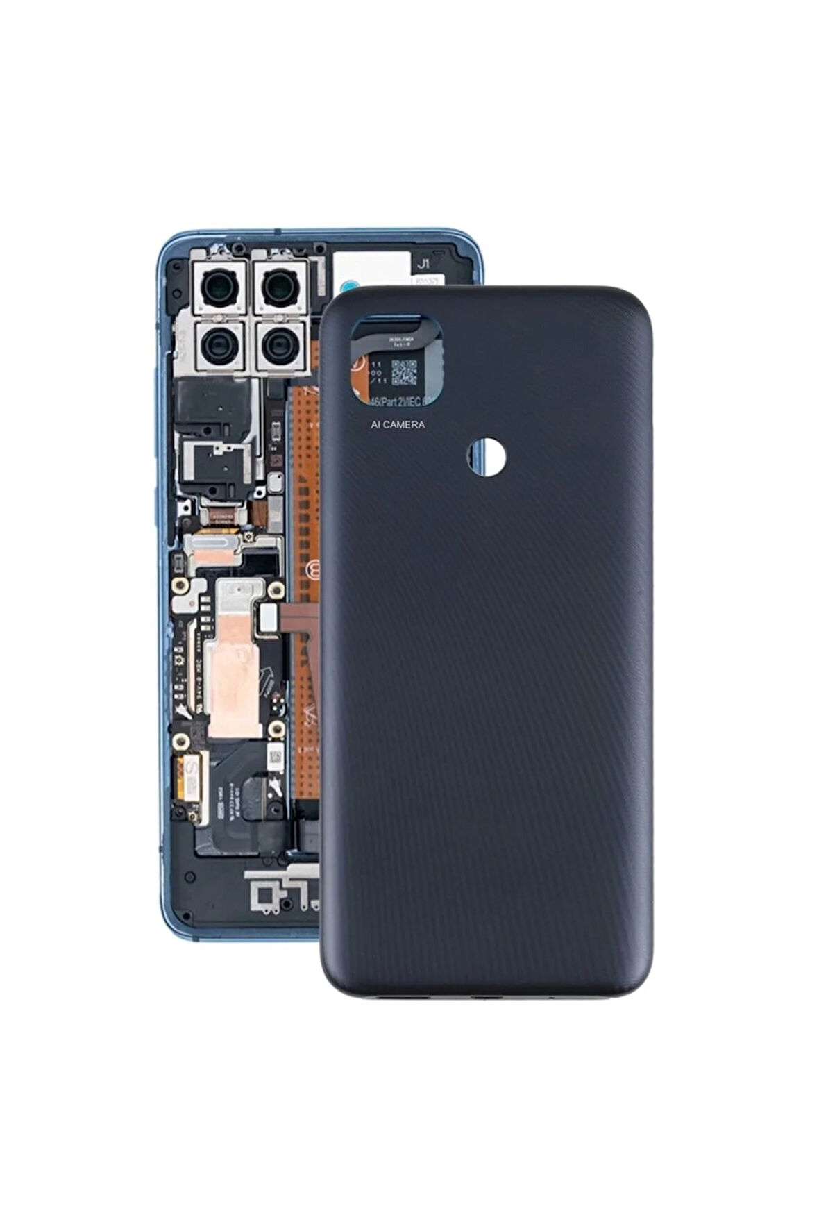 Xiaomi Red Mi 9c Uyumlu  Arka Kapak Kasa Siyah