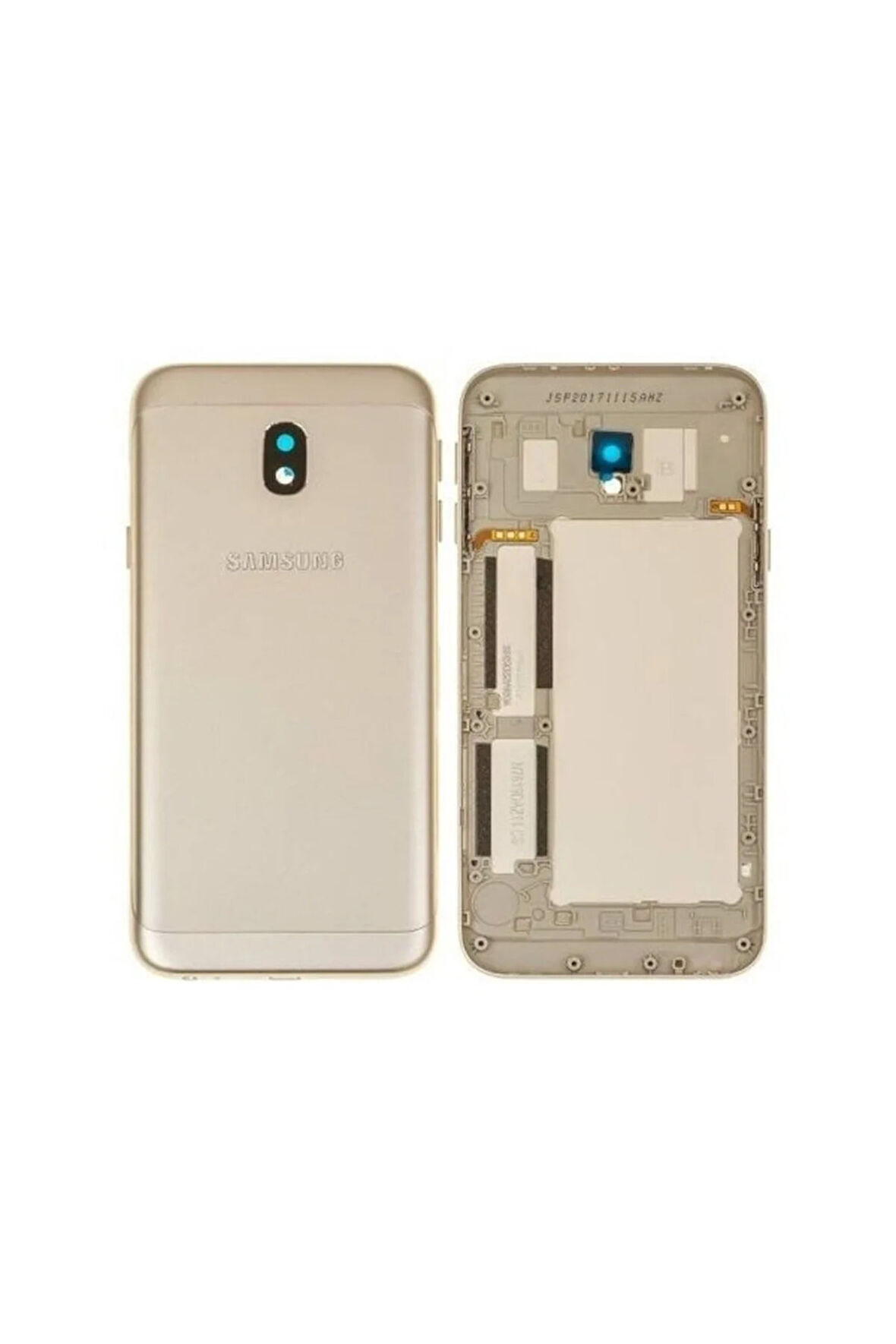 Samsung Galaxy J330 Uyumlu Arka Kasa Full Pil Kapağı Gold J3 Pro 2017
