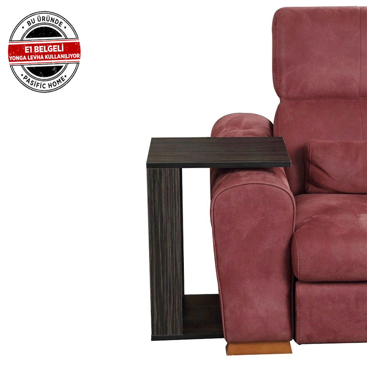 Pasific Home Single Çok Amaçlı Tekerlekli C Sehpa ,Koltuk Sehpası, Amazonas