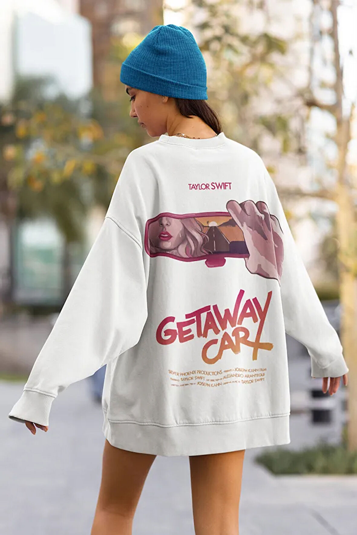 Getaway Car Yazılı Unisex Oversize Şarkıcı Taylor Swift Sweatshirt