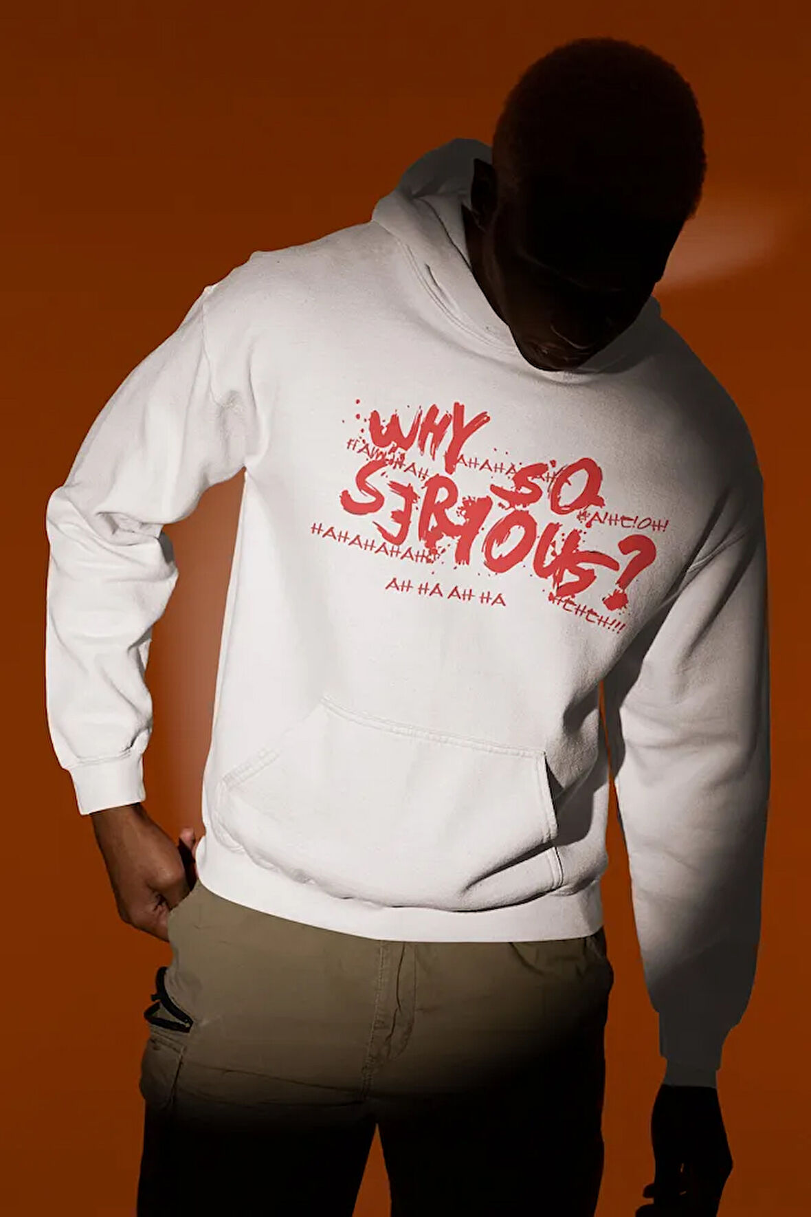 Why So Serious ? Yazılı Unisex Oversize Joker Hoodie