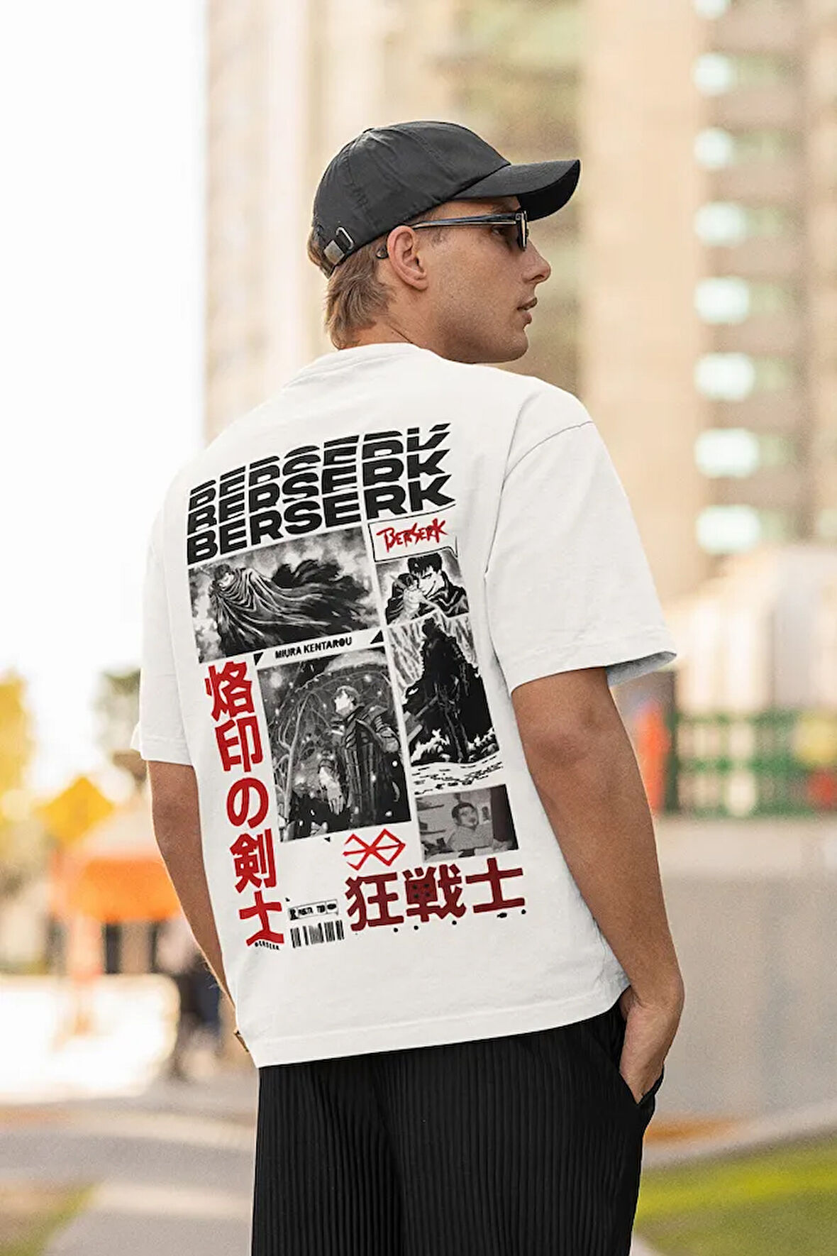 Berserk Baskılı Unisex Oversize Anime Tişört