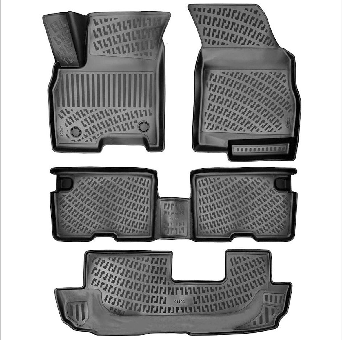 Rizline Chery Tiggo 8 Pro Excellent Paket 3 Sıra 2022 Sonrası 3D Havuzlu Paspas