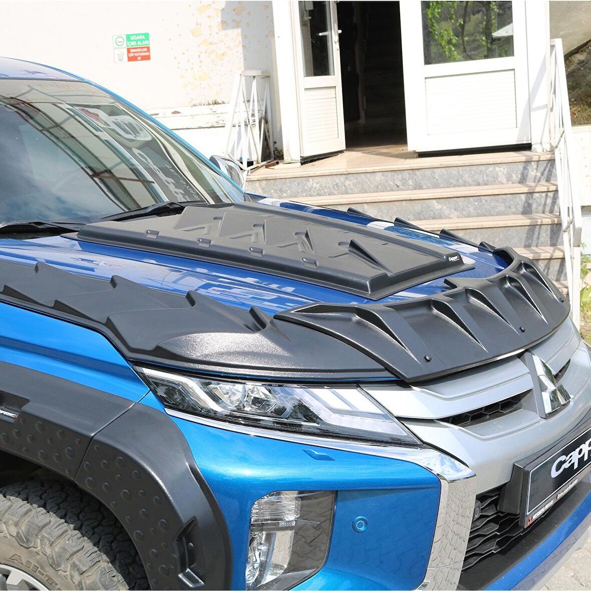 Mitsubishi L200 Kaput Koruma Rüzgarlığı 4mm Abs Akrilik 3 Parça 2019-