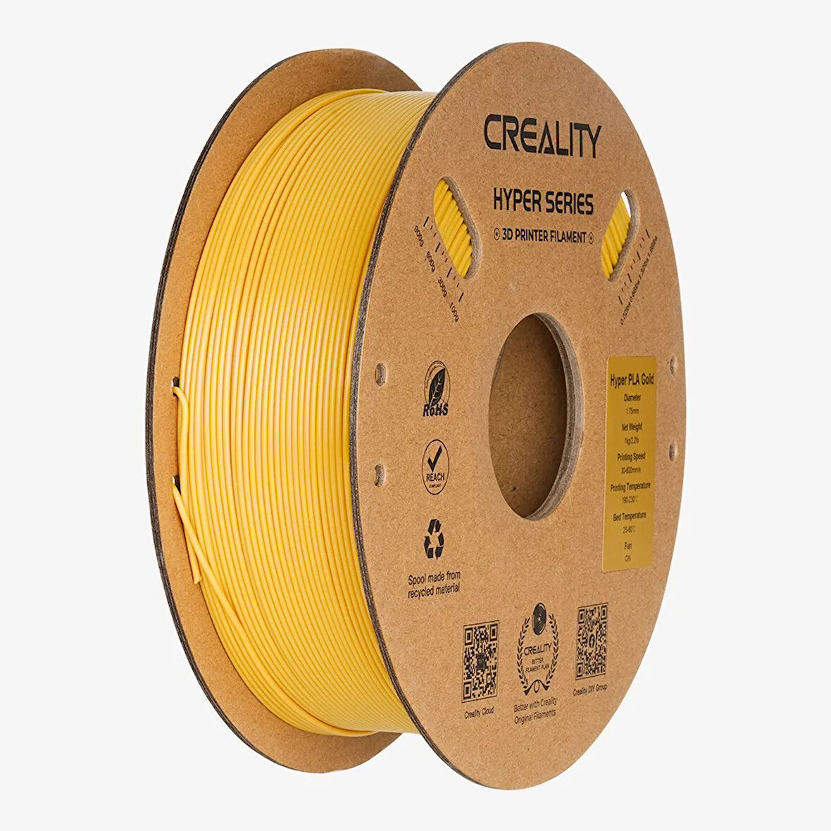 Creality Hyper PLA Filament Gold 1.75mm 1kg