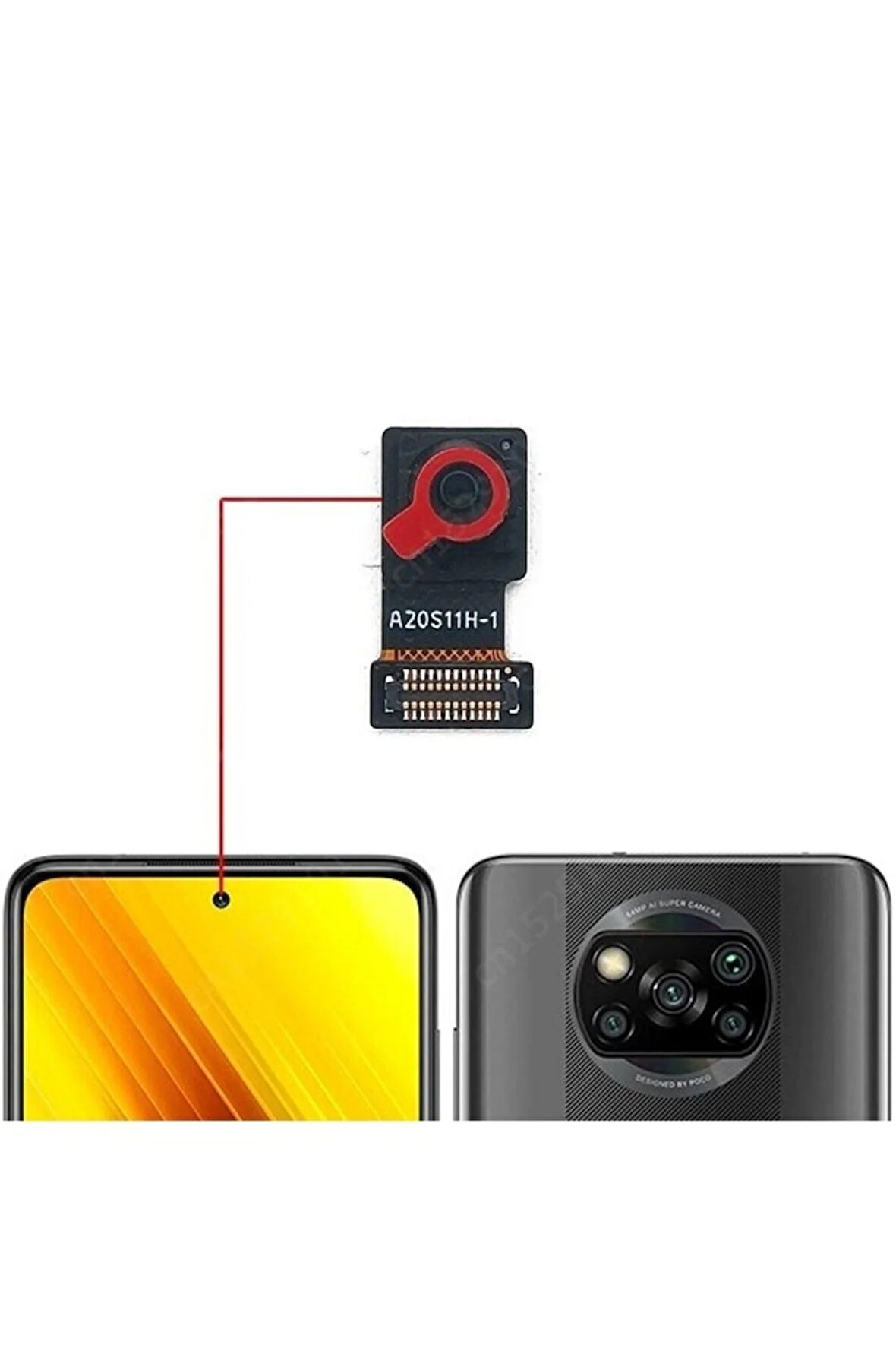 Xıaomi Poco X3 Pro Uyumlu Ön Kamera Flex