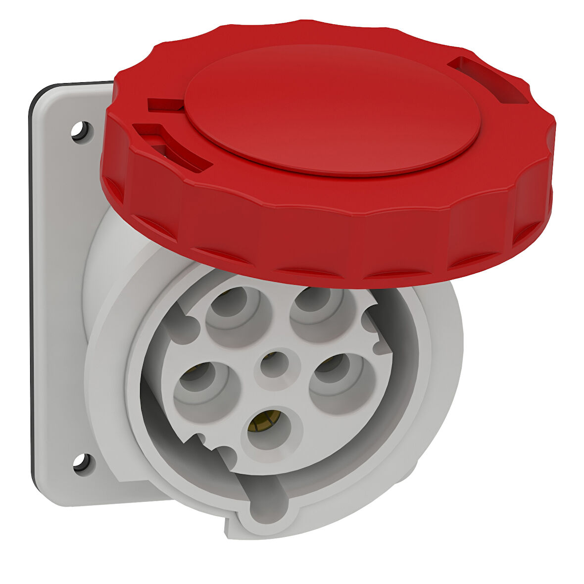 Schneider 81283 PratiKa Eğik Makina Prizi - 5*63 A - 3P + N + E - 380...415 V AC - IP67 