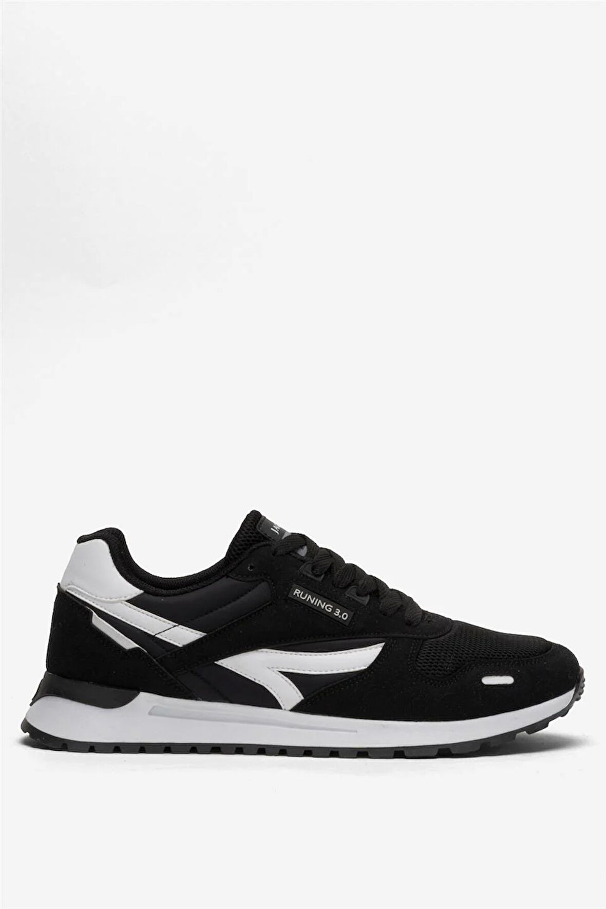Erkek Ortopedik Günlük Yürüyüş Koşu Sneaker Spor Ayakkabı SİYAH - BEYAZ