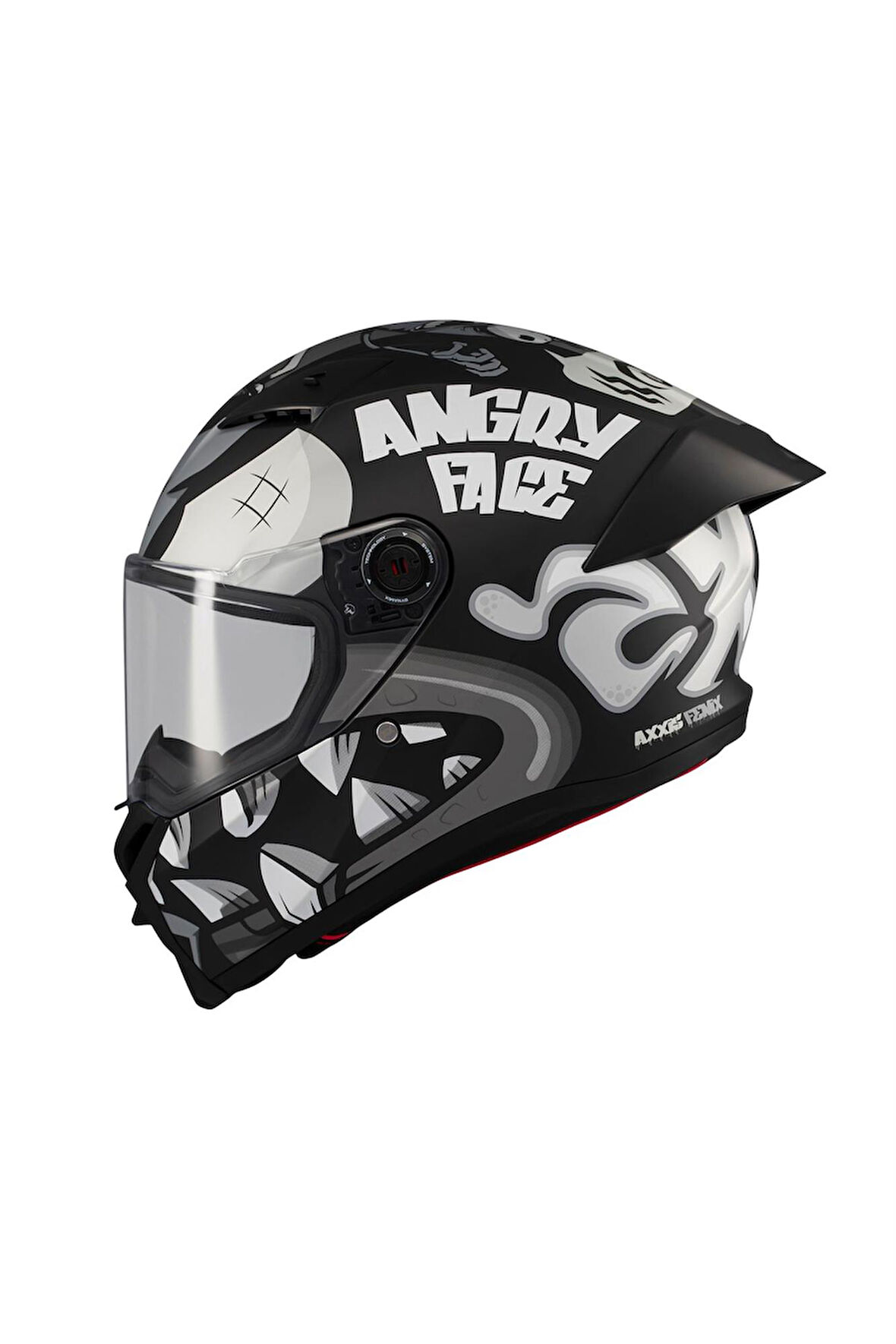 AXXIS FENIX ANGRY FACE B2 BLACK GREY MATT