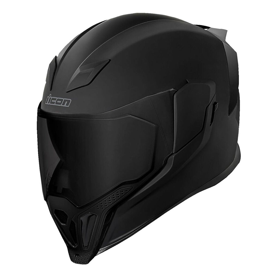 Icon Airflite Dark Kapalı Motosiklet Kaskı Mat Siyah