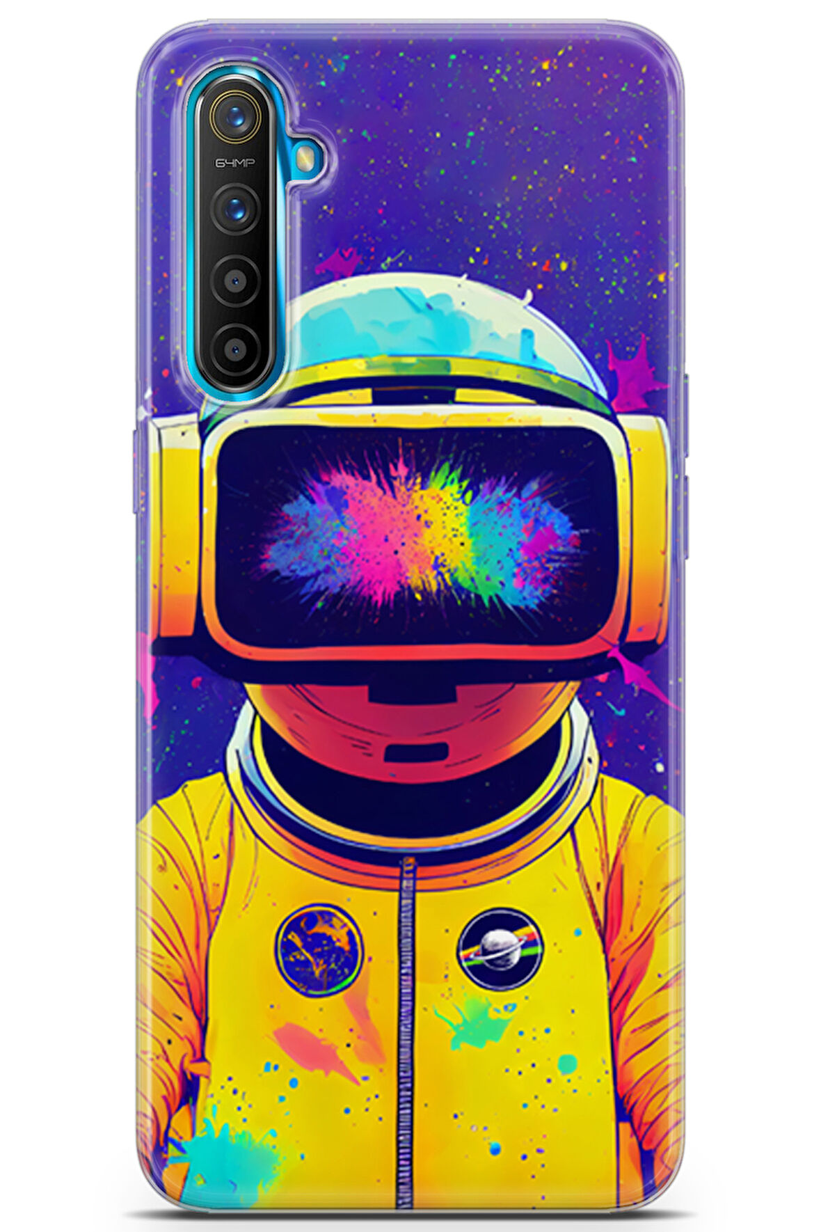 Realme XT uyumlu Renkler 4 Darbe Emici Sarı Astronot