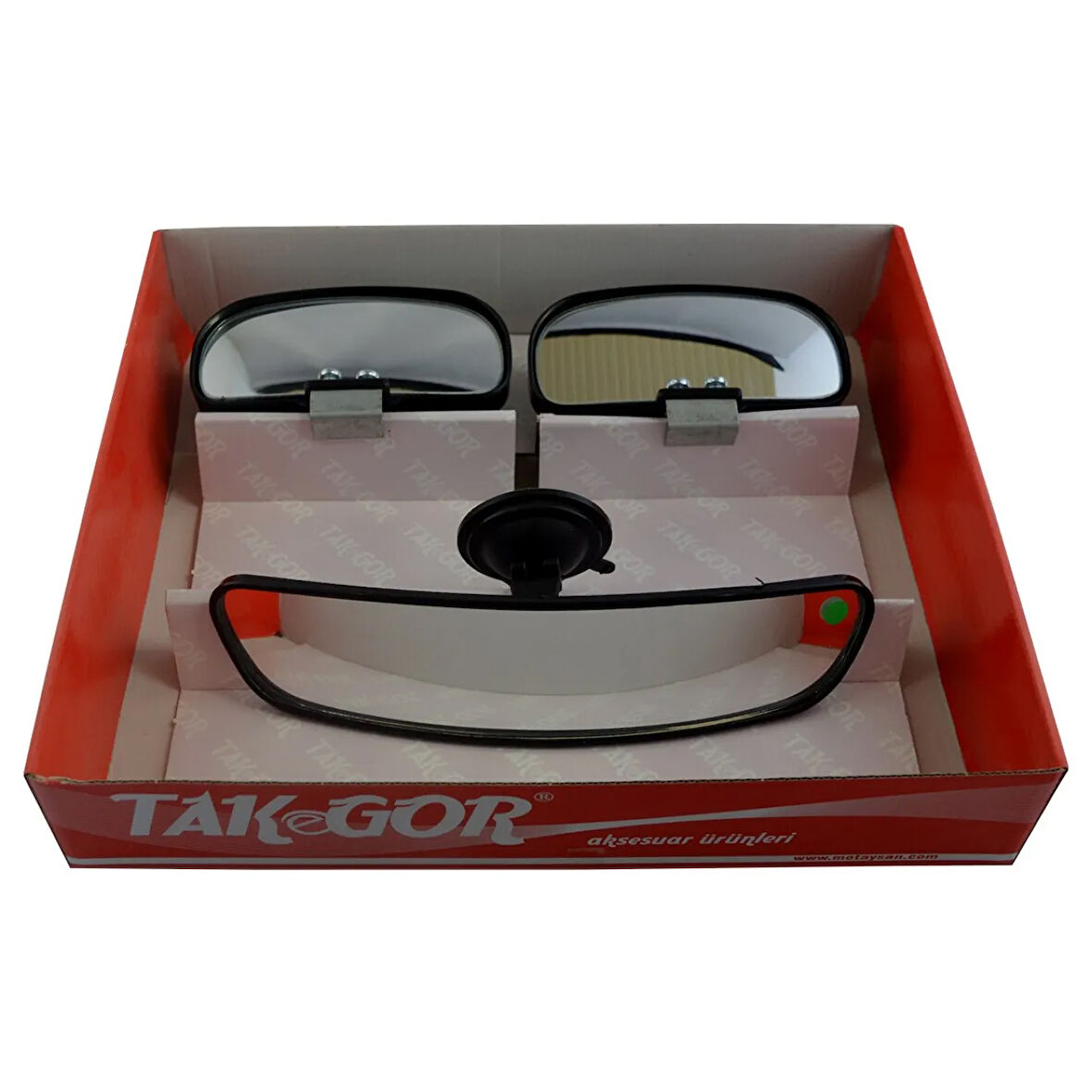 Gözcü 2+1 Vantuzlu Eğitmen Ayna Seti Siyah