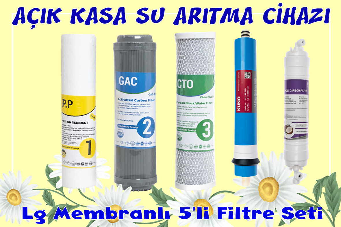 Sulook Su Arıtma Filtresi Seti 5 Li Membran Filtre Seti