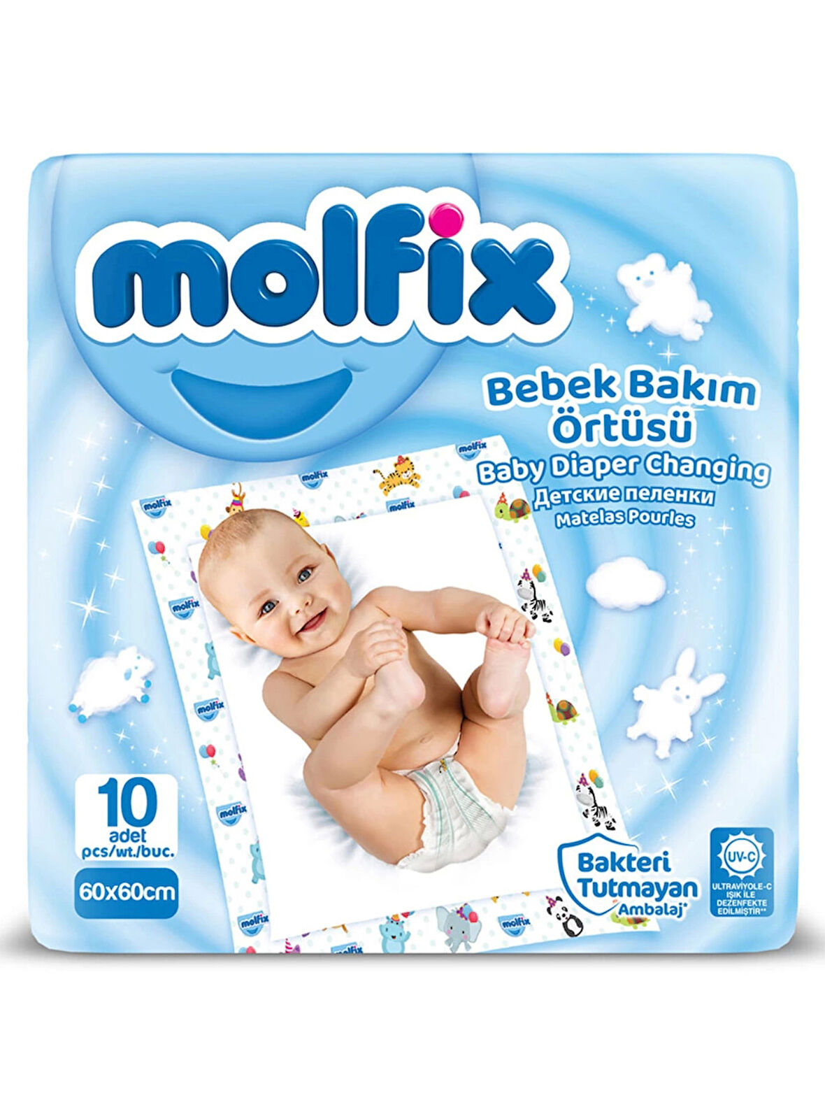 Molfix Bebek Bakım Örtüsü 60x60 10 Adet