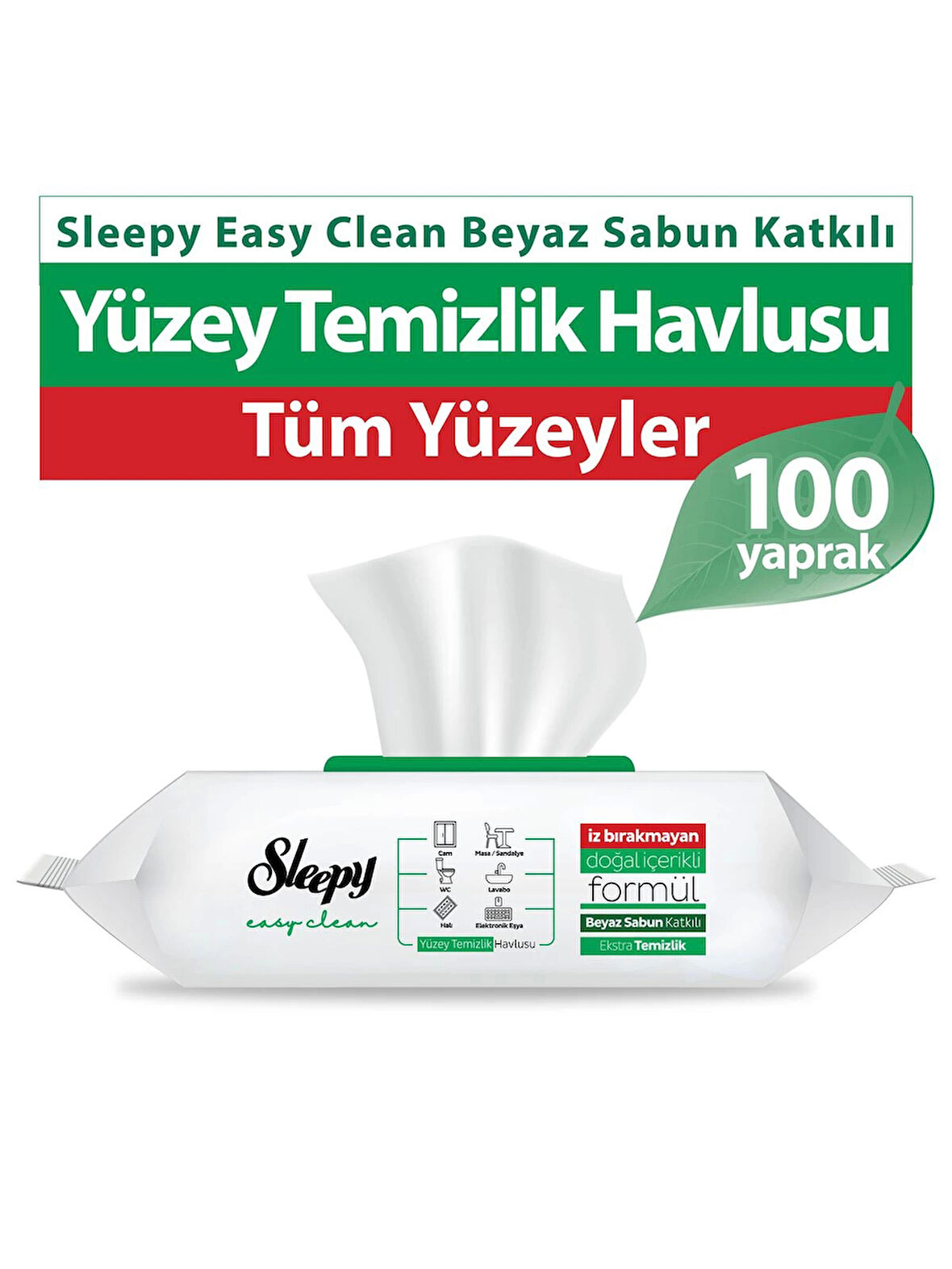 Sleepy Easy Clean Yüzey Temizlik Havlusu 100 Adet