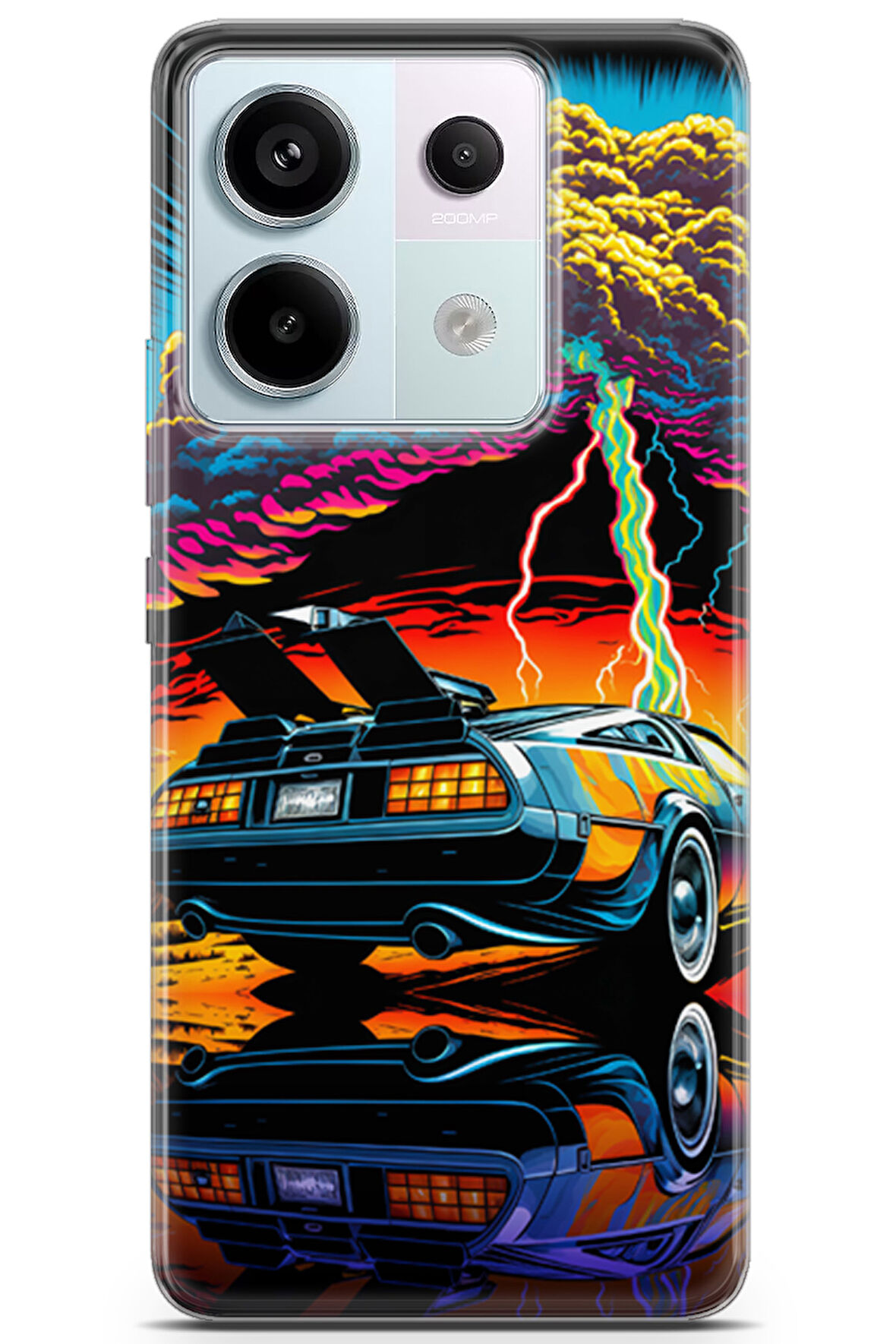 Xiaomi Redmi Note 13 Pro 5G uyumlu Renkler 20 TPU Retro Şimşek Bulut