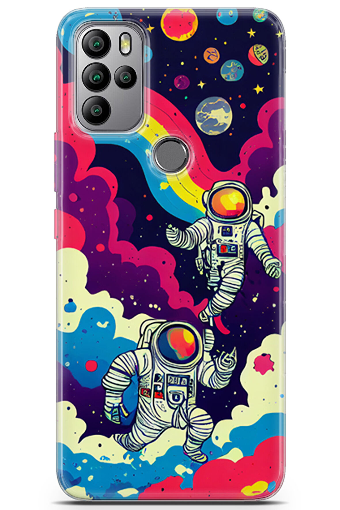 General Mobile GM 21 Pro uyumlu Renkler 15 HD UV Baskı Astronot Gezegen