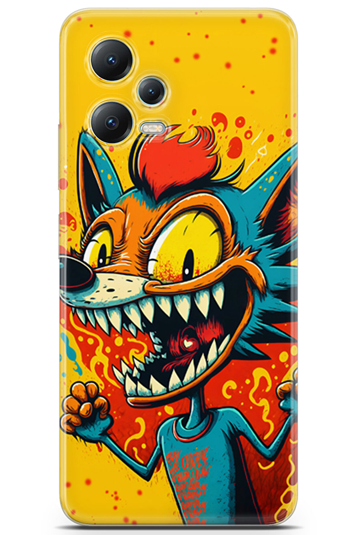 Xiaomi Redmi Note 12 5G uyumlu Renkler 22 Baskılı Telefon Kabı Renk Köpek Sarı