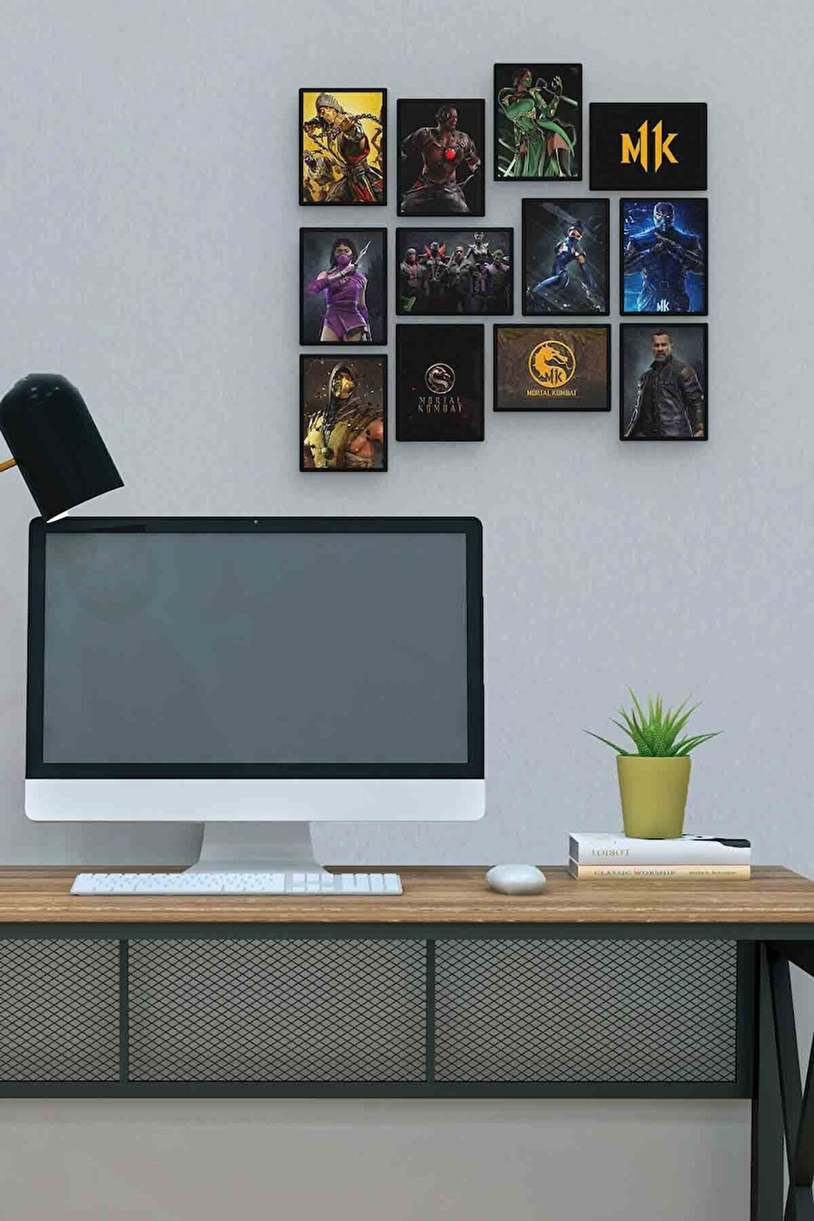Mortal Kombat 12 Parça Mdf (ahşap) Tablo Ofis Boyu 
