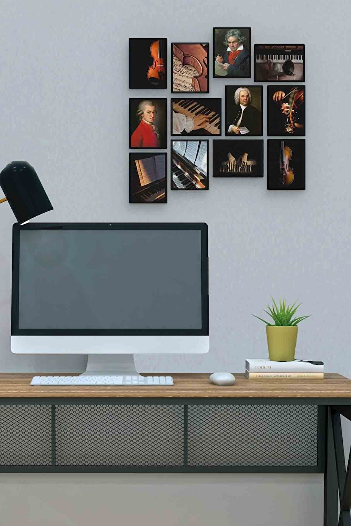 Klasik Müzik 12 Parça Mdf (ahşap) Tablo Ofis Boyu 