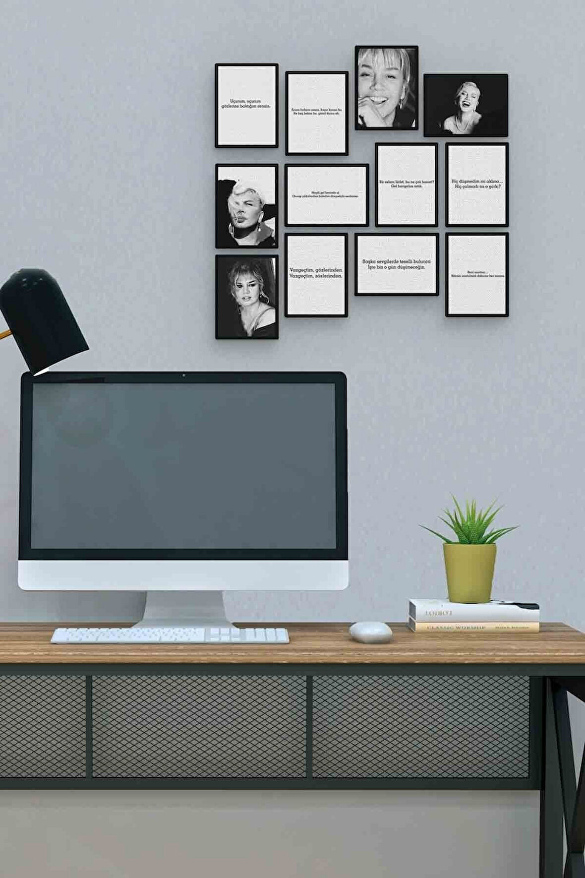Sezen Aksu 12 Parça Mdf (ahşap) Tablo Ofis Boyu 