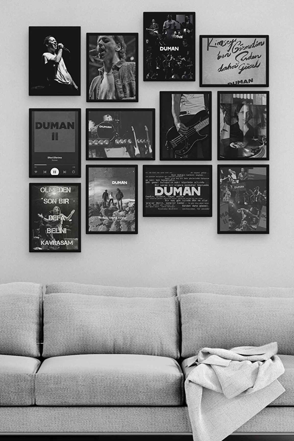 Duman 12 Parça Ahşap Mdf Tablo Zlltb421