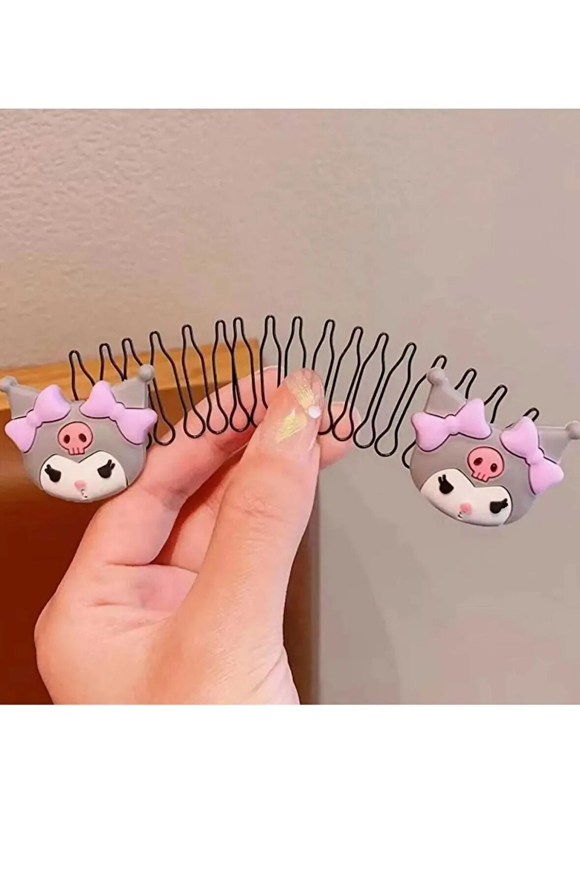 Kuromi Yaylı Topuz Tokası Hayalet Toka