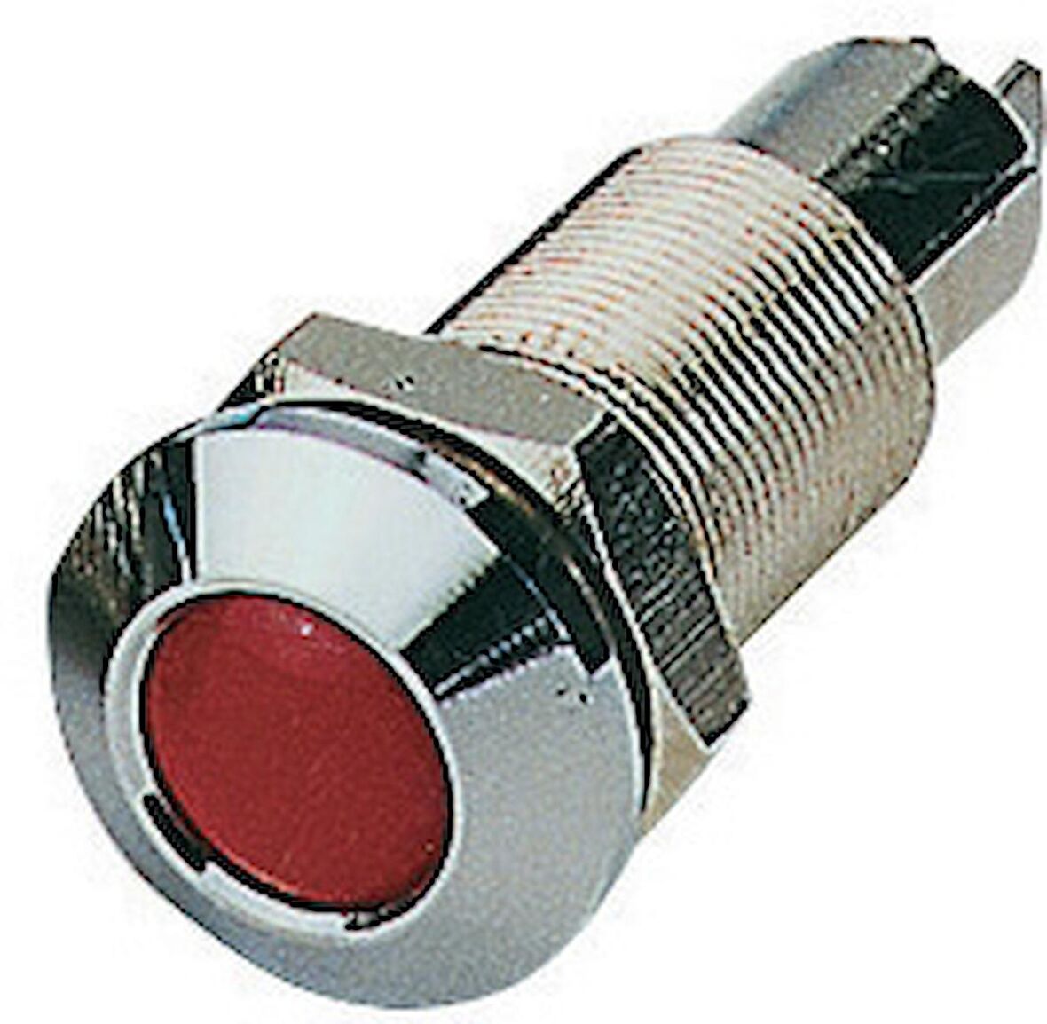 Ledli ikaz lambası. Montaj Ø 18mm. 12V. Kırmızı