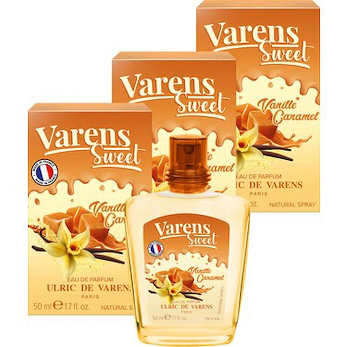  Varens Sweet Vanille Caramel Vanilyalı Kadın Parfüm EDP 3'lü Set 3x50 ML