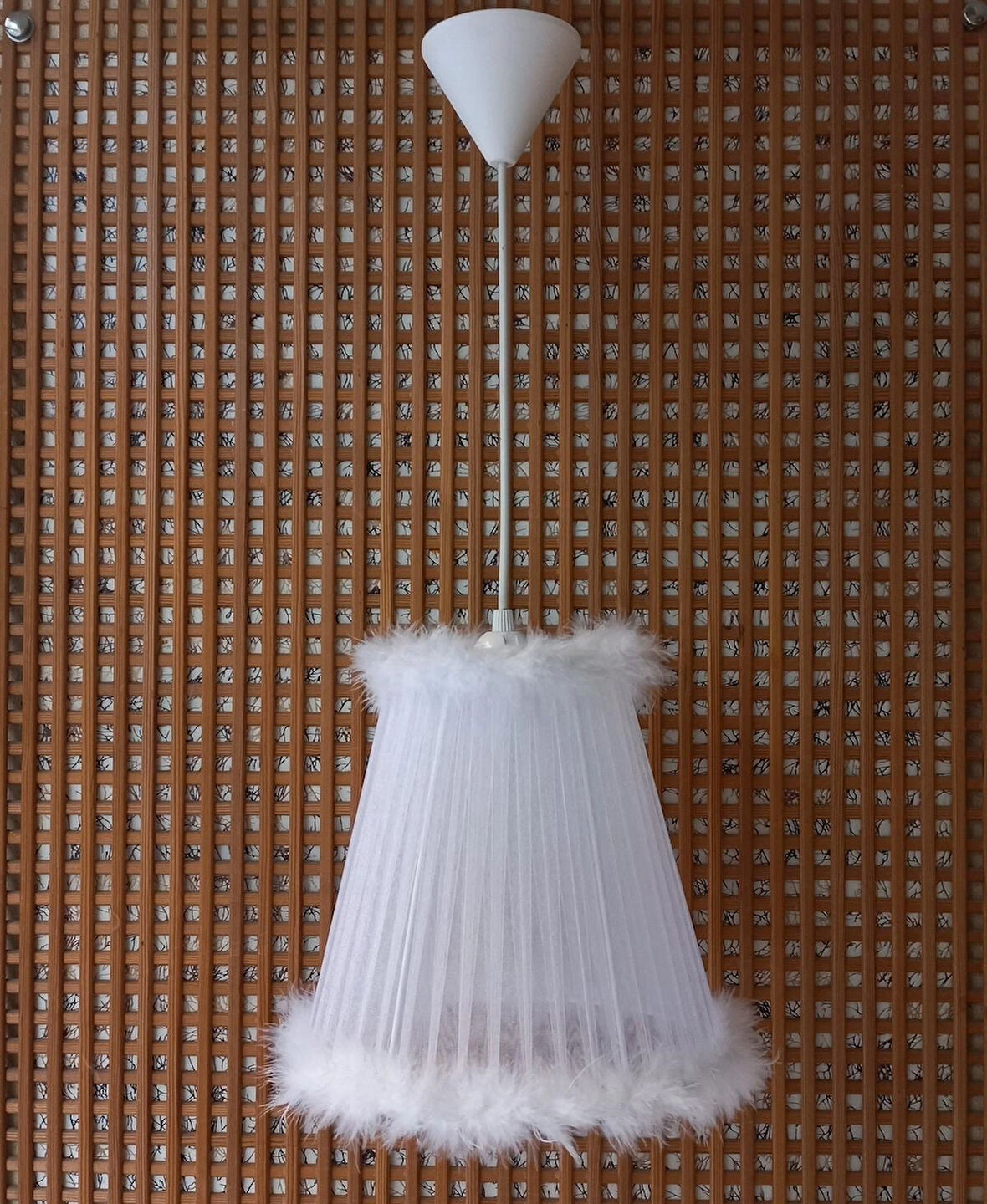 P-11 Beyaz Organze Sarma Yatak Odası Çocuk Odası Genç Ve Bebek Odası Avize Aydınlatma Sarkıt