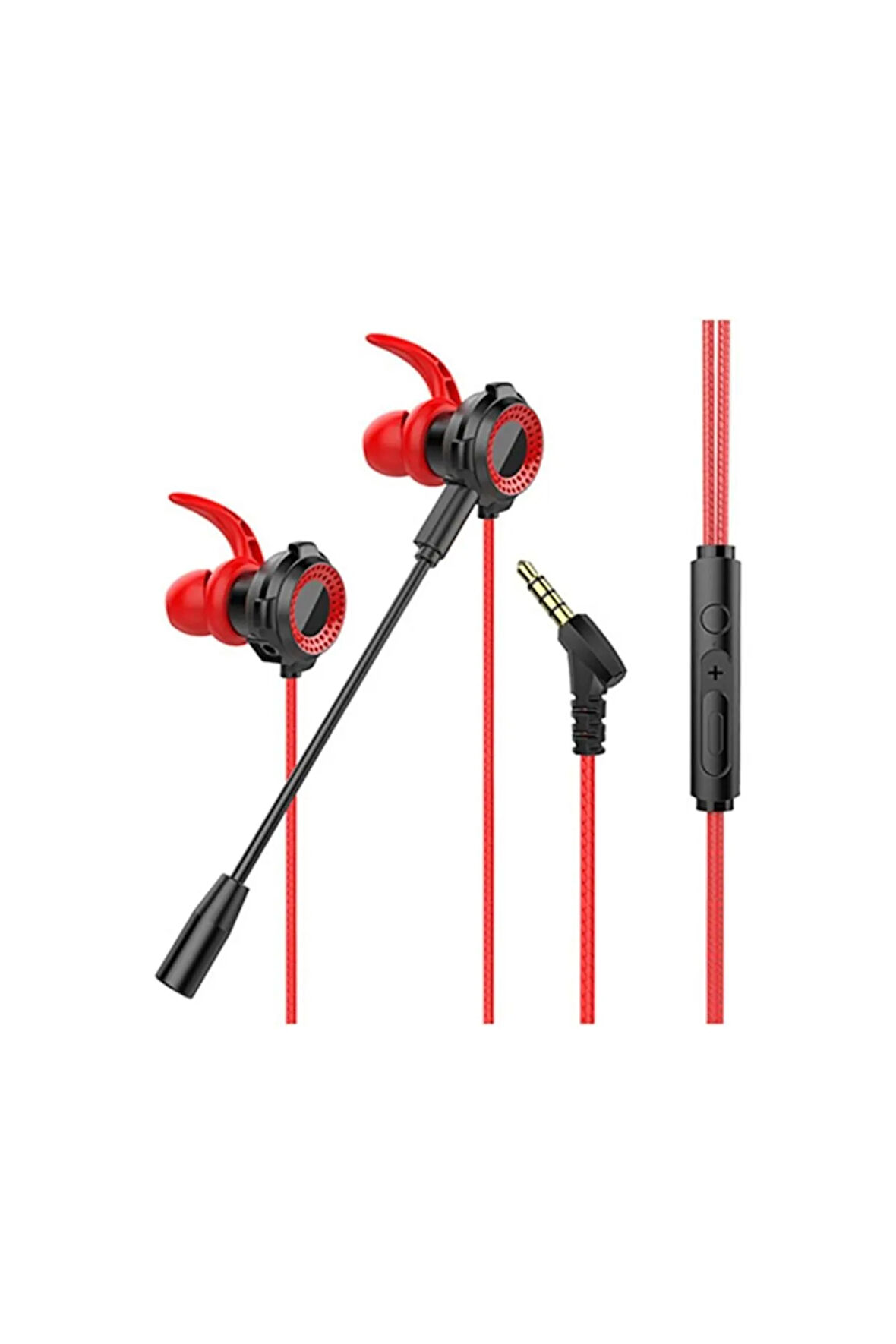 kablolu oyuncu kulaklığı kulak içi mikrofonlu kulaklık (Stereo 85 dB+Mikrofon+Aktif Gürültü Önleme)