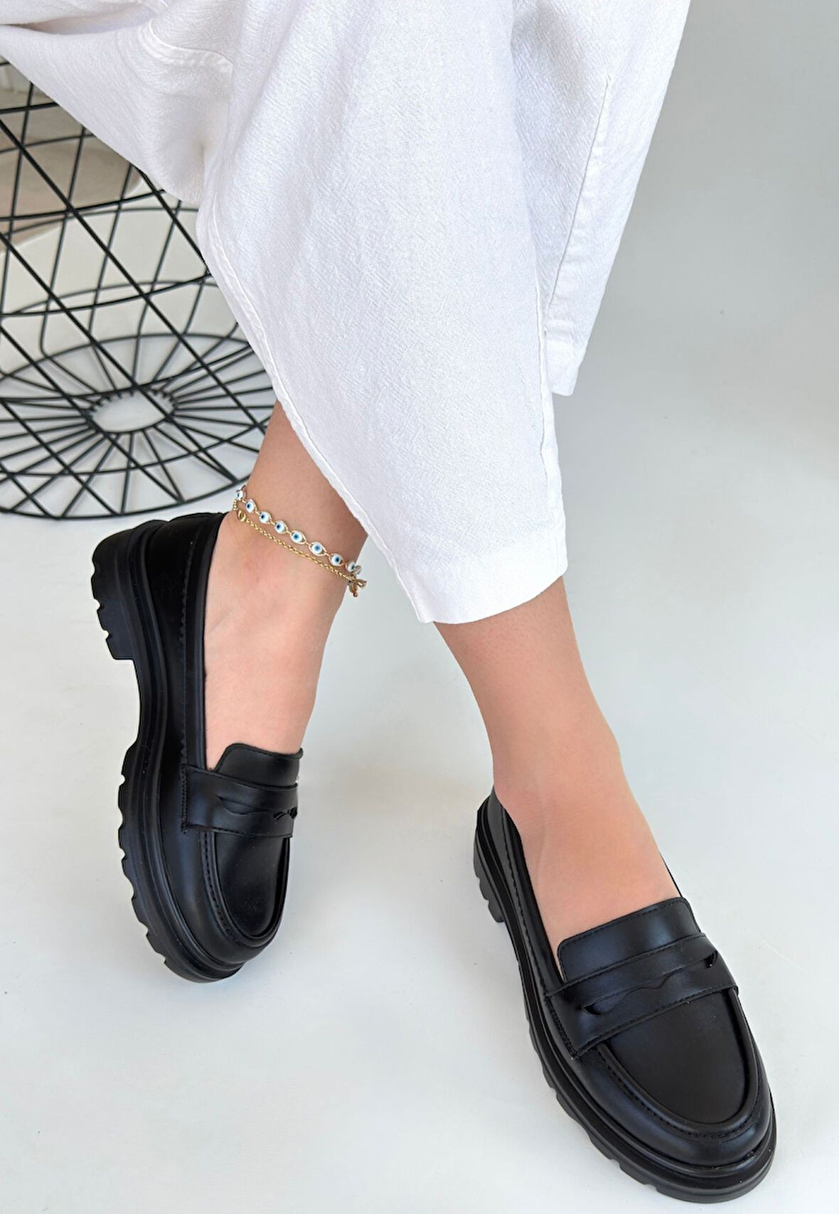 Ortopedik Topuk Dikenine Karşı Özel Üretim Oxford Babet Ayakkabı Cilt Siyah Topuk Boyu 2,5 Cm