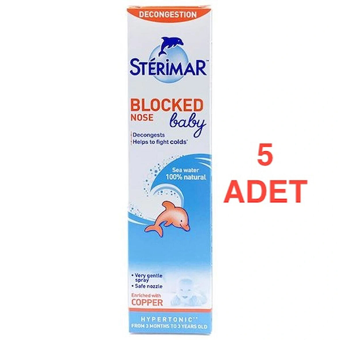 Sterimar Baby Blocked Nose Hipertonik Sprey 50 ml 5 Adet