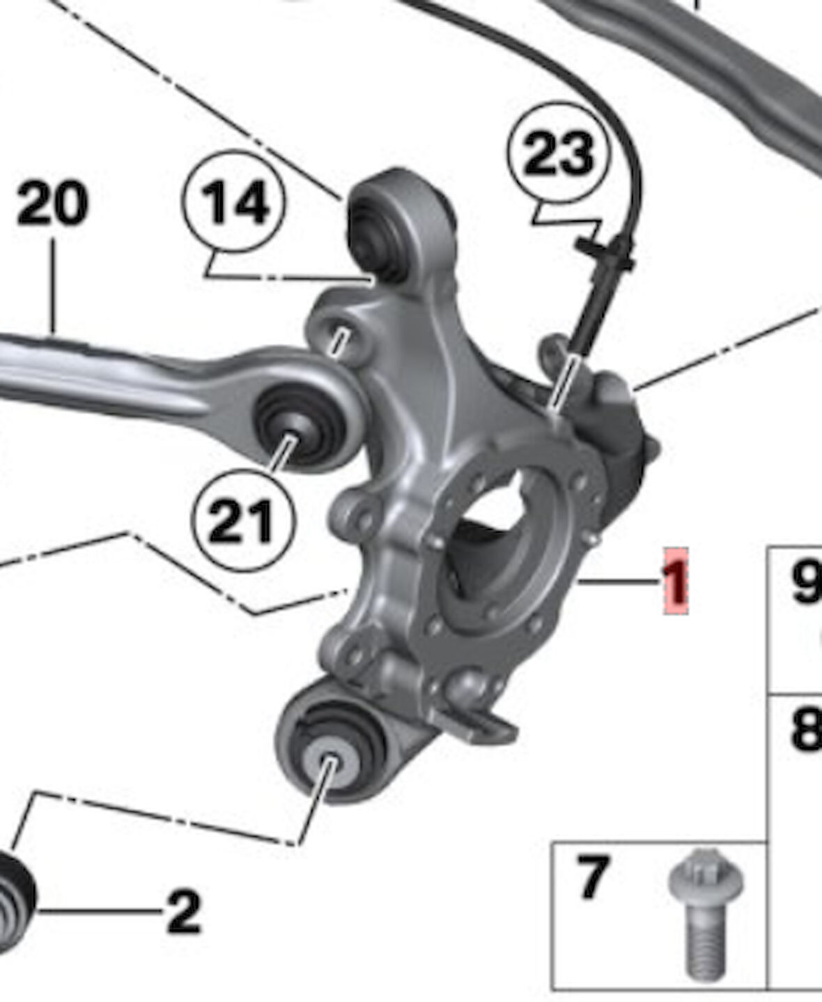 BMW ARKA TAŞIYICI SOL E84 33326788053