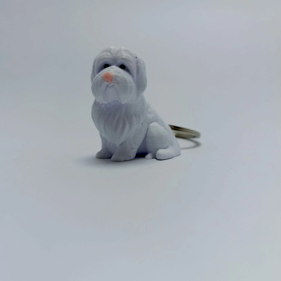 Terrier Oturan  - Anahtarlık