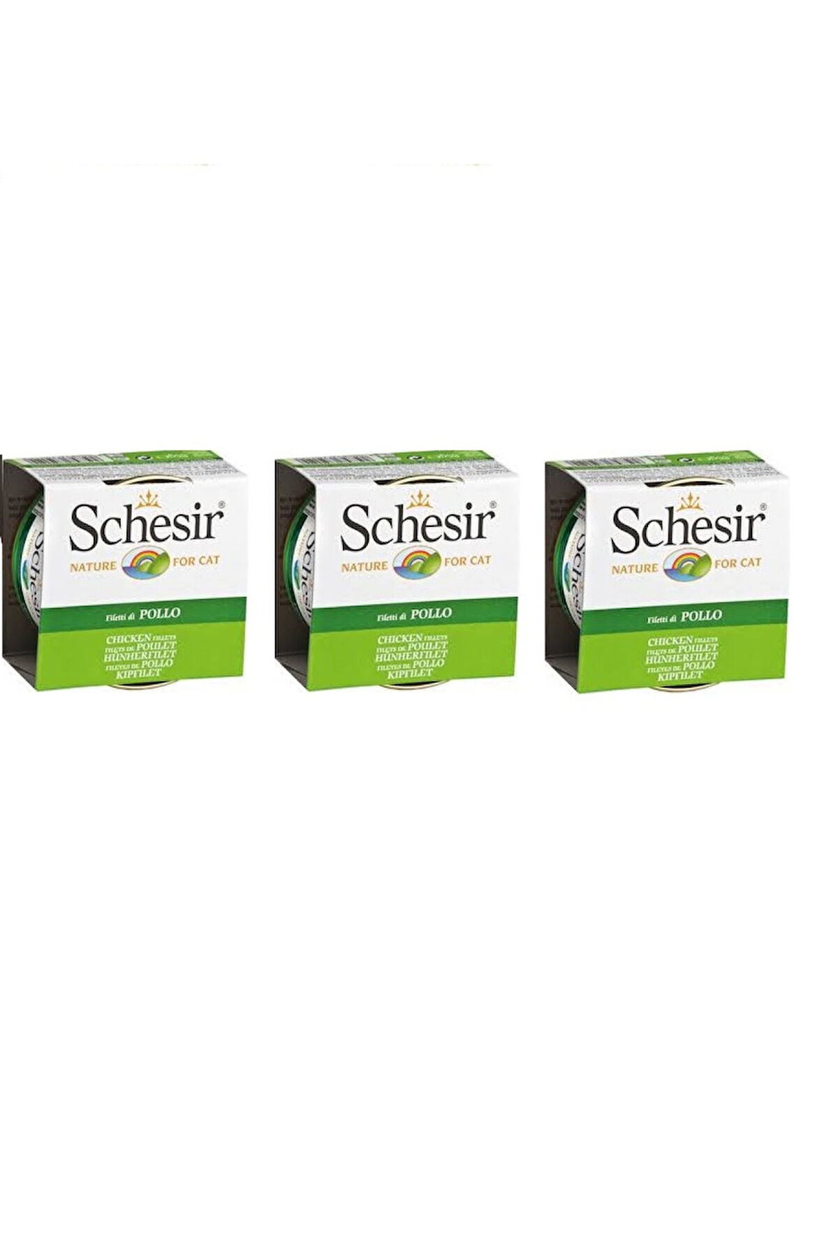 Schesir Tavuk Fileto Kedi Konservesi 85 Gr. X 3 Adet