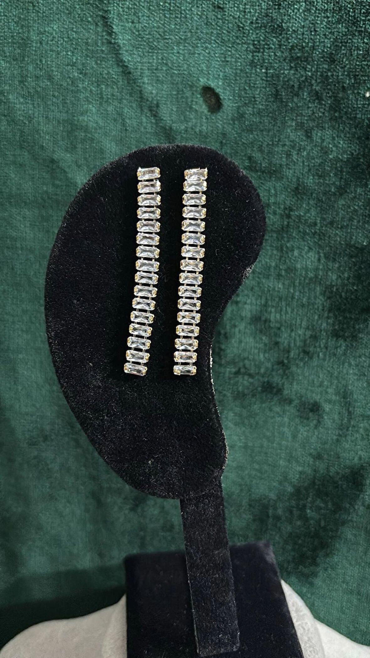 ZİRKON TAŞLI UZUN KÜPE