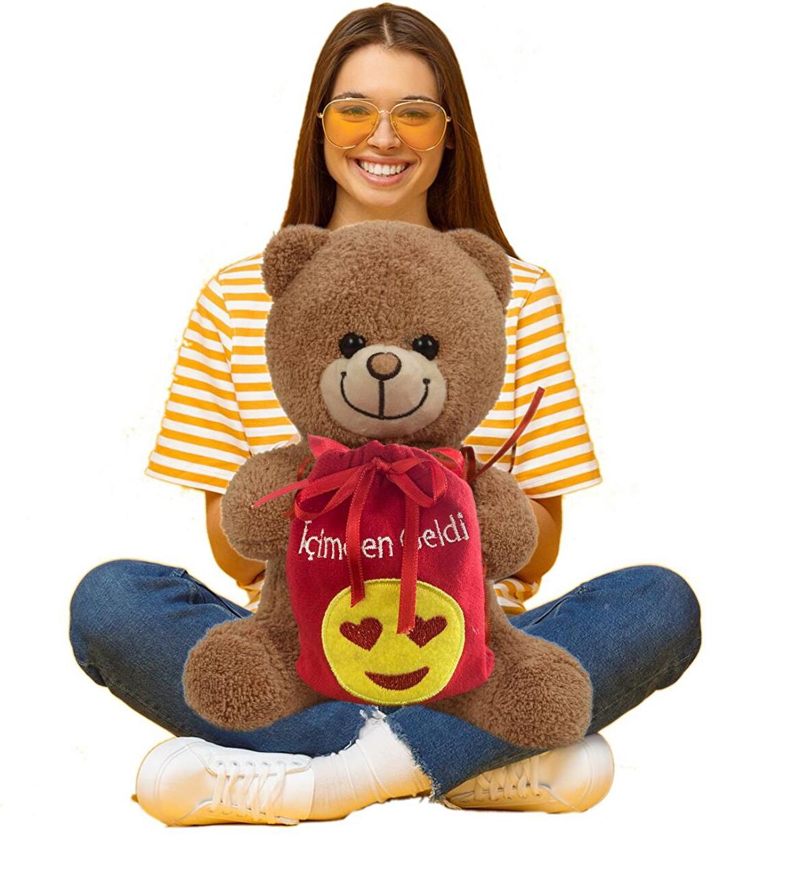 Çikolatalı "İçimden Geldi" Temalı Sevimli BOZ Ayı